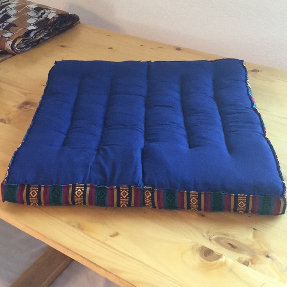 4.99 Ship NAVY (GOLDTRIM) Yoga Meditation Cushion - Picture 8 of 15